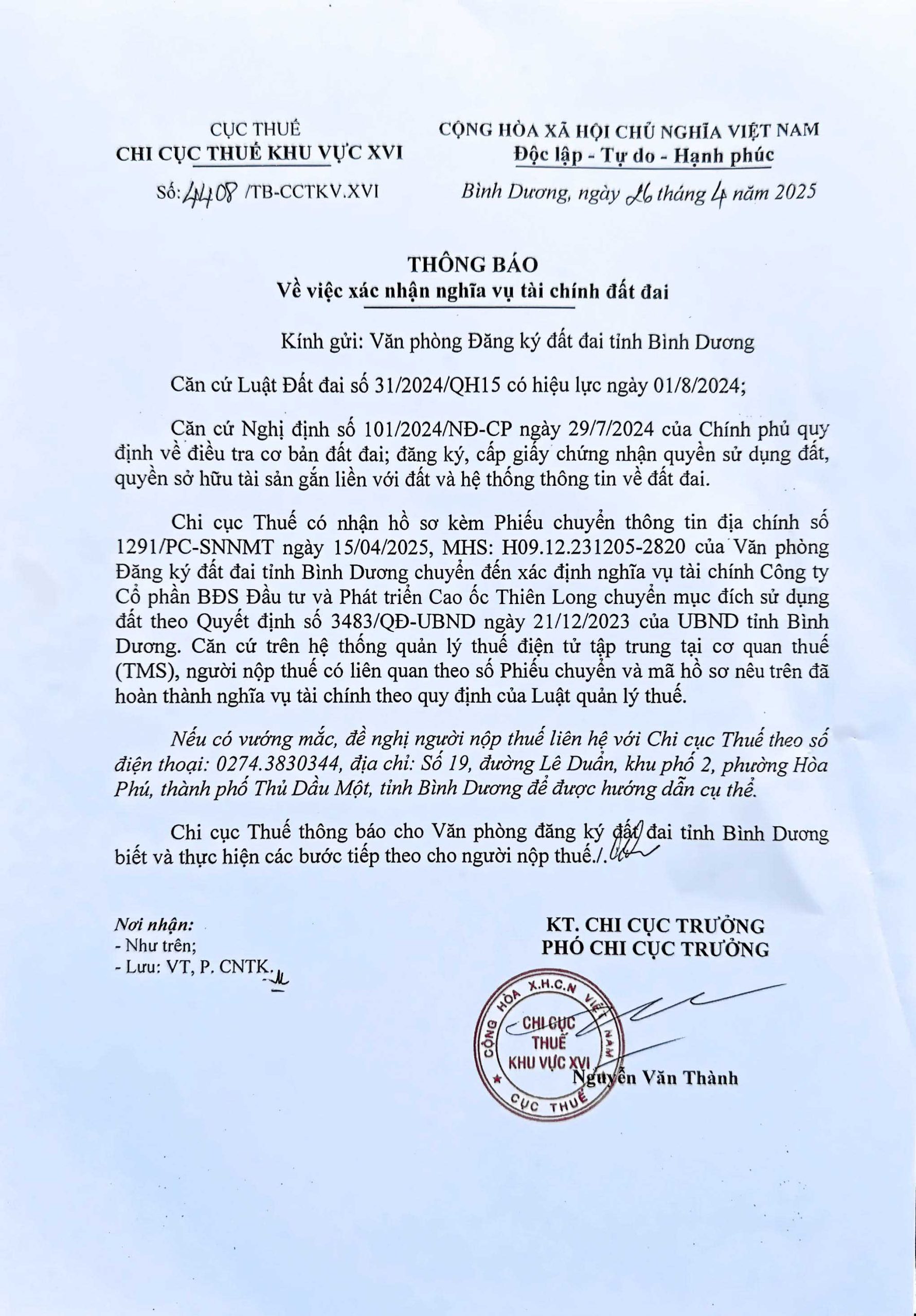 hoan tat nghia vu thue